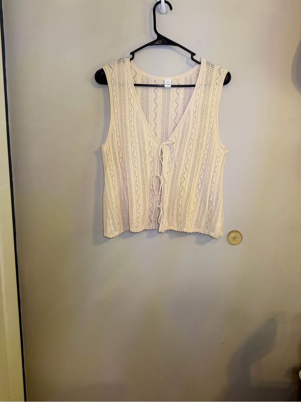 Old Navy Cream Knit Tie-Front Camisole